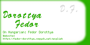 dorottya fedor business card